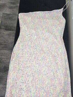 City Vibe Sequin Rainbow Sheath Dress